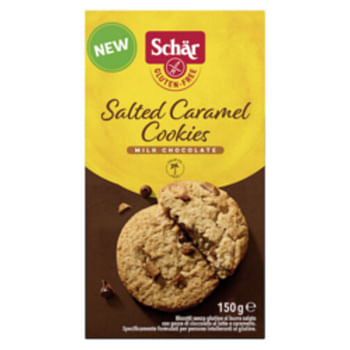 Aanbiedingen Schar Salted Caramel Cookies 150 gr - Geldig van 17/09/2021 tot 11/10/2021 bij Plein
