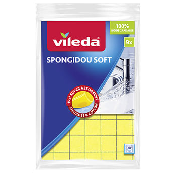 Aanbiedingen 2x Vileda Spongidou Sponsdoek 9 Stuks - Geldig van 17/09/2021 tot 22/01/2022 bij Plein