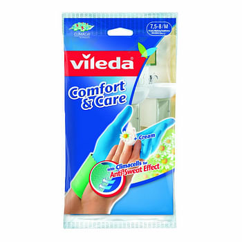 Aanbiedingen Vileda Handschoenen Comfort&Care Medium 1 paar - Geldig van 17/09/2021 tot 22/01/2022 bij Plein