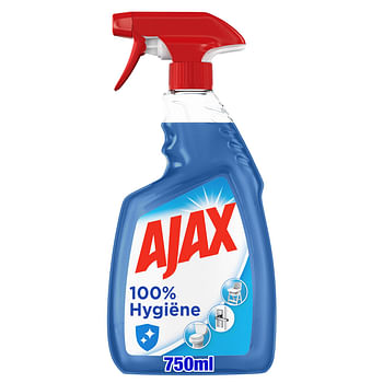 Aanbiedingen Ajax Allesreiniger Spray 100% Hygiëne 750 ml - Geldig van 18/09/2021 tot 02/12/2021 bij Plein