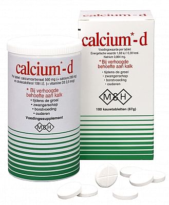 Aanbiedingen Calcium D Tabletten Kauwtabletten - Geldig van 30/09/2021 tot 21/01/2022 bij Drogisterij.net