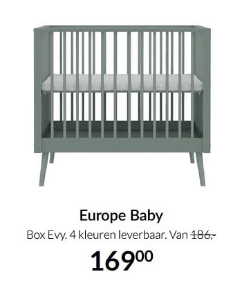 Aanbiedingen Europe baby box evy - Europe baby - Geldig van 04/01/2022 tot 17/01/2022 bij Babypark