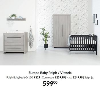Aanbiedingen Europe baby ralph - vittoria - Europe baby - Geldig van 04/01/2022 tot 17/01/2022 bij Babypark