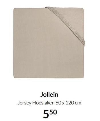 Aanbiedingen Jollein jersey hoeslaken - Jollein - Geldig van 04/01/2022 tot 17/01/2022 bij Babypark
