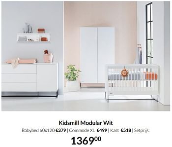 Aanbiedingen Kidsmill modular wit - Kidsmill - Geldig van 04/01/2022 tot 17/01/2022 bij Babypark
