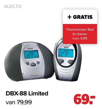 Aanbiedingen Alecto dbx-88 limited babyfoon - Alecto - Geldig van 03/01/2022 tot 29/01/2022 bij Baby-Dump