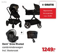 Aanbiedingen Demi grow riveted combi-kinderwagen incl voetenzak - Nuna - Geldig van 03/01/2022 tot 29/01/2022 bij Baby-Dump
