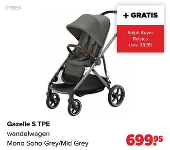Aanbiedingen Gazelle s tpe wandelwagen - Cybex - Geldig van 03/01/2022 tot 29/01/2022 bij Baby-Dump