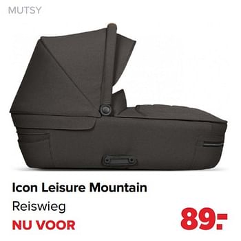 Aanbiedingen Icon leisure mountain reiswieg - Mutsy - Geldig van 03/01/2022 tot 29/01/2022 bij Baby-Dump