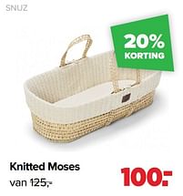 Aanbiedingen Knitted moses - SNÃœZ - Geldig van 03/01/2022 tot 29/01/2022 bij Baby-Dump