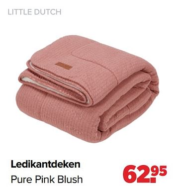 Aanbiedingen Ledikantdeken pure pink blush - Little Dutch - Geldig van 03/01/2022 tot 29/01/2022 bij Baby-Dump