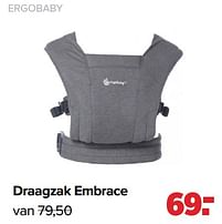 Aanbiedingen Draagzak embrace - ERGObaby - Geldig van 03/01/2022 tot 29/01/2022 bij Baby-Dump