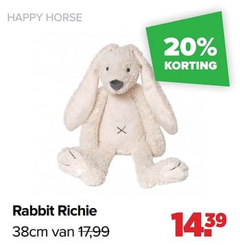 Aanbiedingen Rabbit richie - Happy Horse - Geldig van 03/01/2022 tot 29/01/2022 bij Baby-Dump