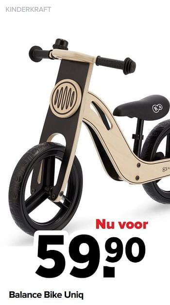 Aanbiedingen Balance bike uniq - Kinderkraft - Geldig van 03/01/2022 tot 29/01/2022 bij Baby-Dump