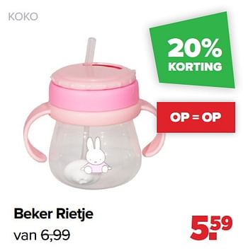 Aanbiedingen Beker rietje - Koko - Geldig van 03/01/2022 tot 29/01/2022 bij Baby-Dump