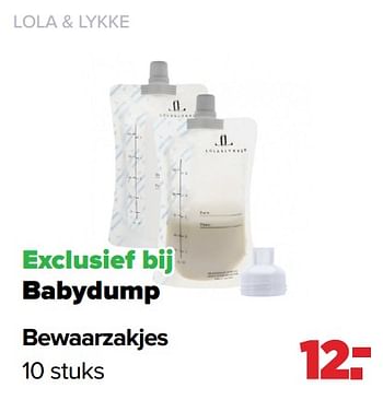 Aanbiedingen Bewaarzakjes - Huismerk - Baby-Dump - Geldig van 03/01/2022 tot 29/01/2022 bij Baby-Dump