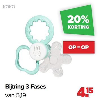 Aanbiedingen Bijtring 3 fases - Koko - Geldig van 03/01/2022 tot 29/01/2022 bij Baby-Dump