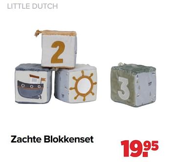Aanbiedingen Zachte blokkenset - Little Dutch - Geldig van 03/01/2022 tot 29/01/2022 bij Baby-Dump