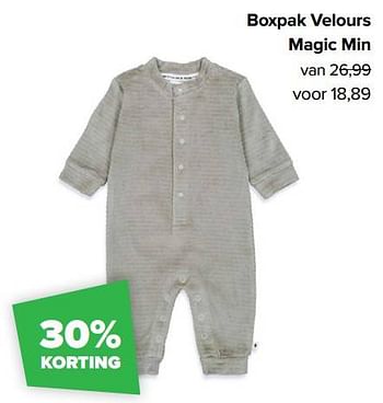 Aanbiedingen Boxpak velours magic min - Feetje - Geldig van 03/01/2022 tot 29/01/2022 bij Baby-Dump