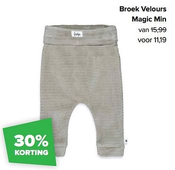Aanbiedingen Broek velours magic min - Feetje - Geldig van 03/01/2022 tot 29/01/2022 bij Baby-Dump