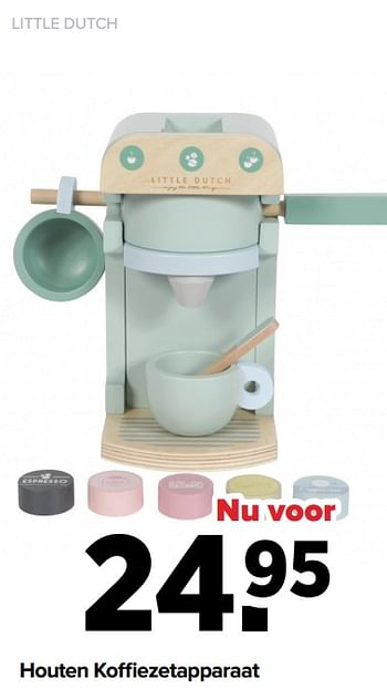 Aanbiedingen Houten koffiezetapparaat - Little Dutch - Geldig van 03/01/2022 tot 29/01/2022 bij Baby-Dump