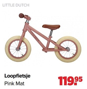 Aanbiedingen Loopfietsje pink mat - Little Dutch - Geldig van 03/01/2022 tot 29/01/2022 bij Baby-Dump