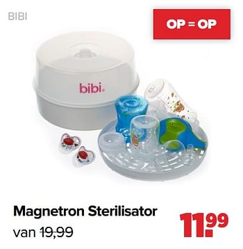 Aanbiedingen Magnetron sterilisator - Bibi - Geldig van 03/01/2022 tot 29/01/2022 bij Baby-Dump