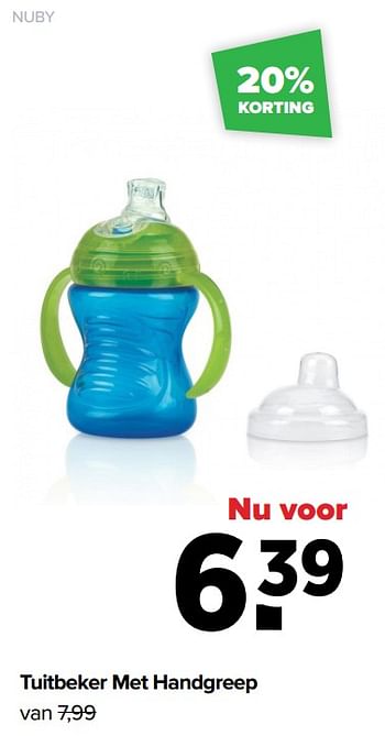 Aanbiedingen Tuitbeker met handgreep - Nuby - Geldig van 03/01/2022 tot 29/01/2022 bij Baby-Dump