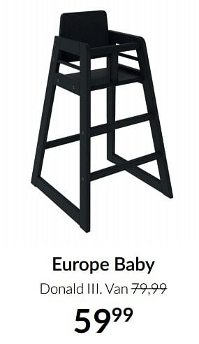 Aanbiedingen Europe baby donald iii - Europe baby - Geldig van 04/01/2022 tot 17/01/2022 bij Babypark