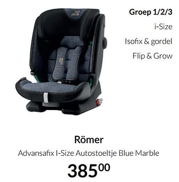 Aanbiedingen Römer advansafix i-size autostoeltje blue marble - Romer - Geldig van 04/01/2022 tot 17/01/2022 bij Babypark