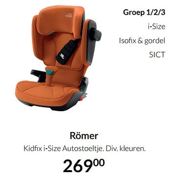 Aanbiedingen Römer kidfix i-size autostoeltje - Romer - Geldig van 04/01/2022 tot 17/01/2022 bij Babypark