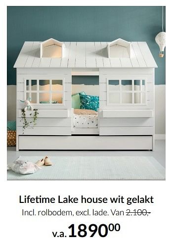 Aanbiedingen Lifetime lake house wit gelakt - Lifetime Kidsrooms - Geldig van 04/01/2022 tot 17/01/2022 bij Babypark