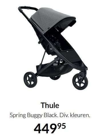 Aanbiedingen Thule spring buggy black - Thule - Geldig van 04/01/2022 tot 17/01/2022 bij Babypark