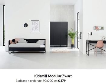 Aanbiedingen Kidsmill modular zwart bedbank + onderstel - Kidsmill - Geldig van 04/01/2022 tot 17/01/2022 bij Babypark