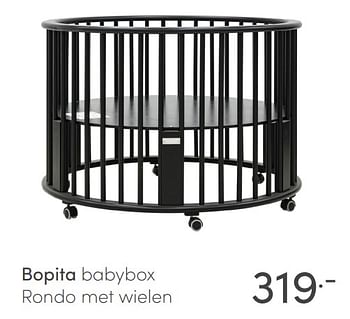 Aanbiedingen Bopita babybox rondo met wielen - Bopita - Geldig van 09/01/2022 tot 15/01/2022 bij Baby & Tiener Megastore