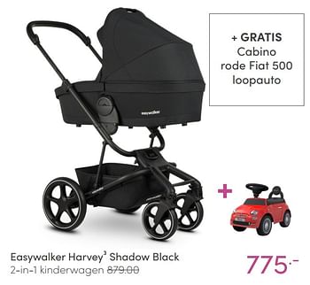 Aanbiedingen Easywalker harvey³ shadow black 2-in-1 kinderwagen - Easywalker - Geldig van 09/01/2022 tot 15/01/2022 bij Baby & Tiener Megastore