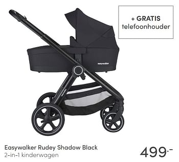Aanbiedingen Easywalker rudey shadow black 2-in-1 kinderwagen - Easywalker - Geldig van 09/01/2022 tot 15/01/2022 bij Baby & Tiener Megastore