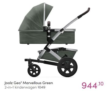 Aanbiedingen Joolz geo2 marvellous green 2-in-1 kinderwagen - Joolz - Geldig van 09/01/2022 tot 15/01/2022 bij Baby & Tiener Megastore
