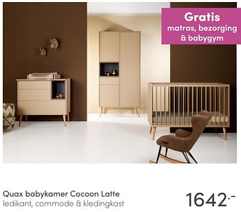 Aanbiedingen Quax babykamer cocoon latte - Quax - Geldig van 09/01/2022 tot 15/01/2022 bij Baby & Tiener Megastore