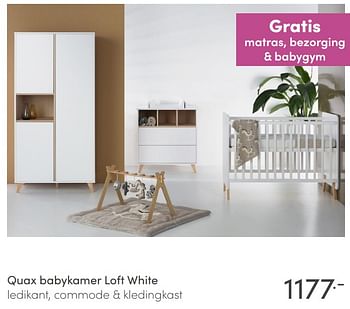 Aanbiedingen Quax babykamer loft white - Quax - Geldig van 09/01/2022 tot 15/01/2022 bij Baby & Tiener Megastore