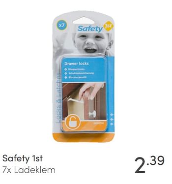 Aanbiedingen Safety 1st 7x ladeklem - Safety 1st - Geldig van 09/01/2022 tot 15/01/2022 bij Baby & Tiener Megastore