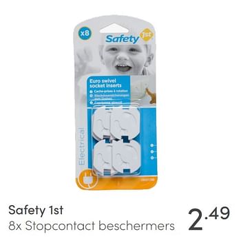 Aanbiedingen Safety 1st 8x stopcontact beschermers - Safety 1st - Geldig van 09/01/2022 tot 15/01/2022 bij Baby & Tiener Megastore