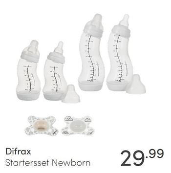 Aanbiedingen Difrax startersset newborn - Difrax - Geldig van 09/01/2022 tot 15/01/2022 bij Baby & Tiener Megastore