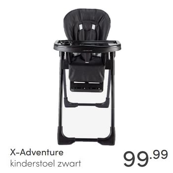 Aanbiedingen X-adventure kinderstoel zwart - Xadventure - Geldig van 09/01/2022 tot 15/01/2022 bij Baby & Tiener Megastore