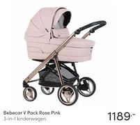 Aanbiedingen Bebecar v pack rose pink 3-in-1 kinderwagen - Bebecar - Geldig van 16/01/2022 tot 22/01/2022 bij Baby & Tiener Megastore