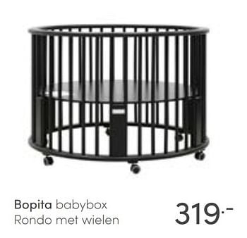 Aanbiedingen Bopita babybox rondo met wielen - Bopita - Geldig van 16/01/2022 tot 22/01/2022 bij Baby & Tiener Megastore