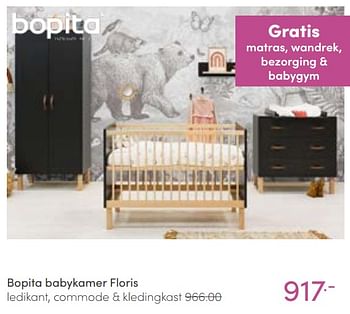 Aanbiedingen Bopita babykamer floris - Bopita - Geldig van 16/01/2022 tot 22/01/2022 bij Baby & Tiener Megastore