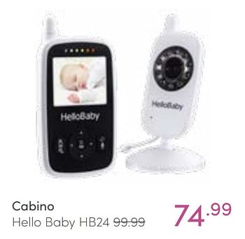 Aanbiedingen Cabino hello baby hb24 - Cabino - Geldig van 16/01/2022 tot 22/01/2022 bij Baby & Tiener Megastore