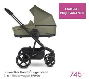 Aanbiedingen Easywalker harvey3 sage green 2-in-1 kinderwagen - Easywalker - Geldig van 16/01/2022 tot 22/01/2022 bij Baby & Tiener Megastore