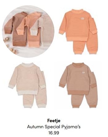 Aanbiedingen Feetje autumn special pyjama’s - Feetje - Geldig van 16/01/2022 tot 22/01/2022 bij Baby & Tiener Megastore